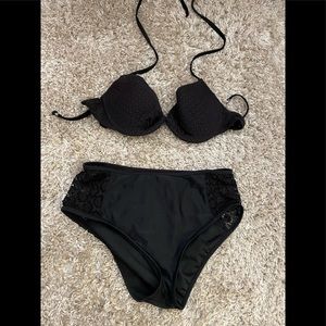 Black High Waisted Swim Suit